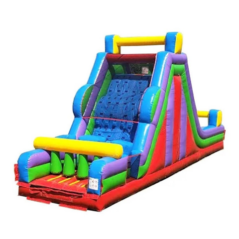 40' Retro Rainbow Inflatable Rock Climb Slide 40' Retro Rainbow Inflatable Rock Climb Slide