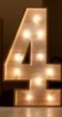 4ft Marquee number 4 4ft Marquee number 4