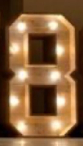 4ft Marquee Number 8 4ft Marquee Number 8