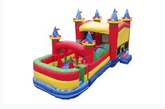 Obstacle Course Bounce House Combo WET Water Slide