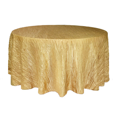 Gold 120 inch Round Tablecloth