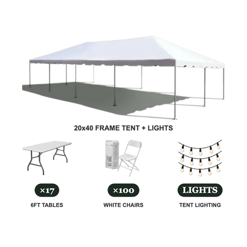 100 Guest Tent Package 20x40 100 Guest Tent Package 20x40