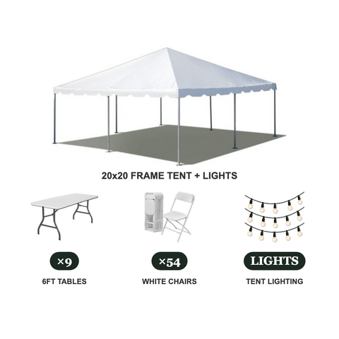 54 Guest Tent Package 20x20 54 Guest Tent Package 20x20