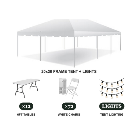 72 Guest Tent Package 20x30 72 Guest Tent Package 20x30