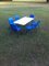 Set of Kids Table and 6 Blue Chairs and Linen (Ivory,Black or White)
