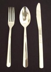 Stainless flatware - Set of 3pcs, Soup Spoon, Fork and Knife