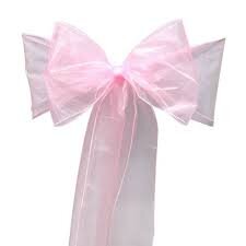 Chair Sashe Organza Color Pastel Pink