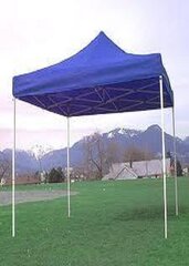 Do it Yourself Set of 2 Blue Pop up Tents w/2 Tables and 20 Folding Chair Brown Outdoor