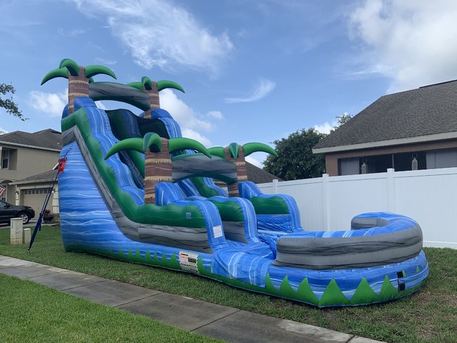 20ft Blue Tropical Paradise Slide 20ft Blue Tropical Paradise Slide