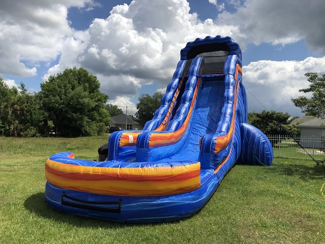 24ft Electric Blue Waterslide 24ft Electric Blue Waterslide