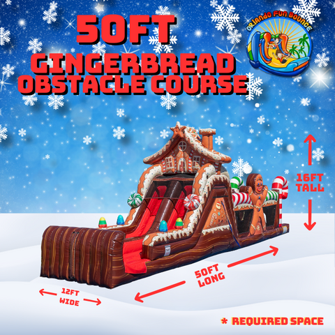 50ft Gingerbread Obstacle Course 50ft Gingerbread Obstacle Course