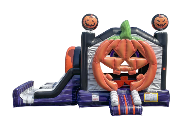 Pumpkin 3D Bounce House & Slide
