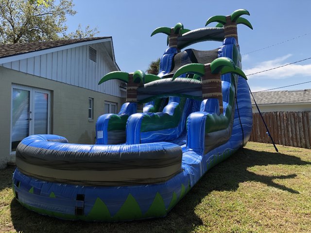 20ft Blue Tropical Paradise Slide 20ft Blue Tropical Paradise Slide