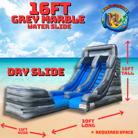 16ft Gray Marble Dry Slide 16ft Gray Marble Dry Slide