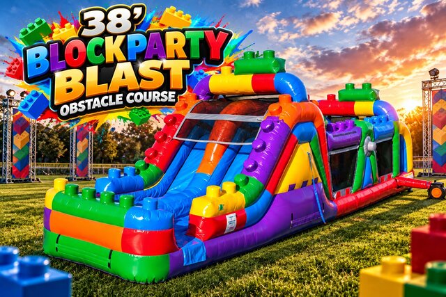 38' Block Party Blast Obstacle Course 38' Block Party Blast Obstacle Course