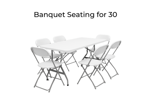 Banquet Seating for 30 Banquet Seating for 30