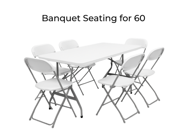 Banquet Seating for 60 Banquet Seating for 60