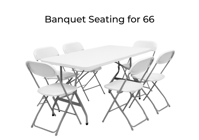 Banquet Seating for 66 Banquet Seating for 66