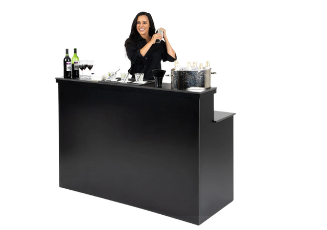 6 ft Portable Bar - Black 6 ft Portable Bar - Black