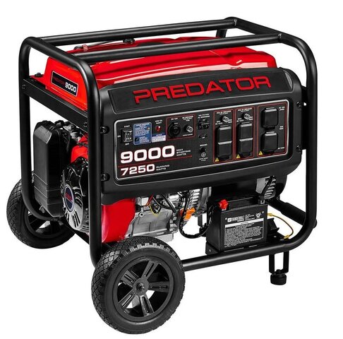 Generator - 4 Outlet / 4 HP max - Red 9,000 Generator - 4 Outlet / 4 HP max - Red 9,000