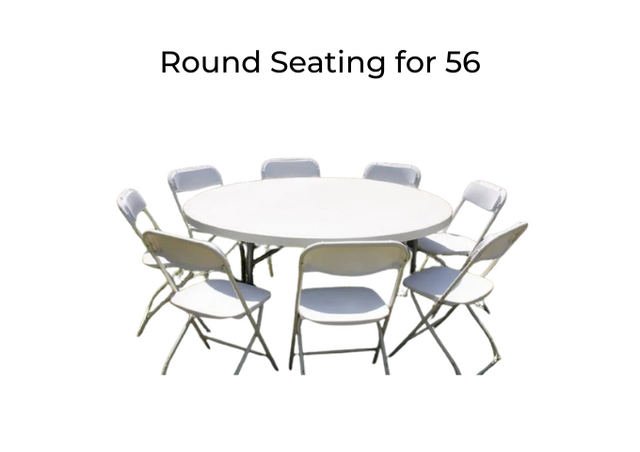 Round Seating for 56 Round Seating for 56