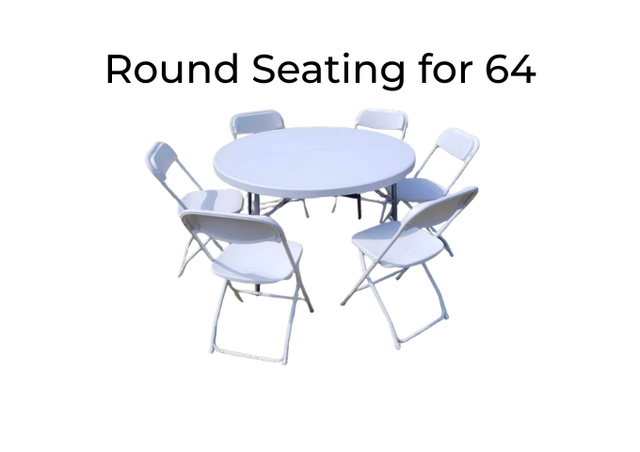 Round Seating for 64 Round Seating for 64