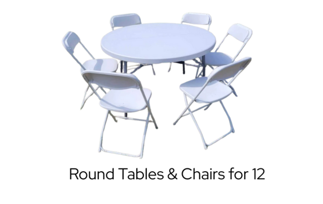 Round Table and Chair Package for 12 Round Table and Chair Package for 12