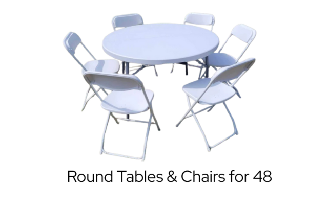 Round Table and Chair Package for 48 Round Table and Chair Package for 48
