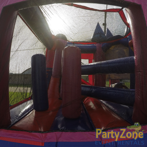 Disney Princess 5n1 Combo Bounce House Rental Obstacles Side View