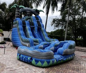 22' Tall - Double Barrel Twist Water Slide dual lane
