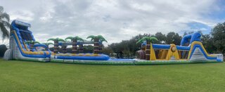 27' Tall Luau Lagoon- 2 Double Lane Waterslides