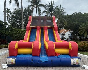 20' Tall Screamer Dual Lane Dry Slide