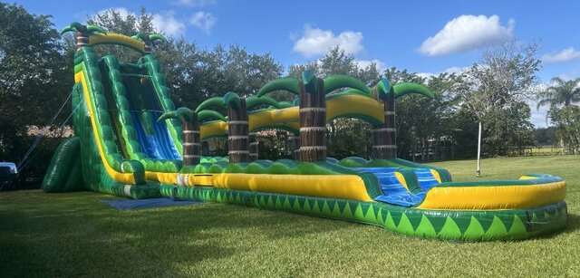 30' Tall - Tropical Storm Water Slide dual lane 30' Tall - Tropical Storm Water Slide dual lane