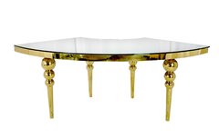 Jordan's Gold Serpentine Table