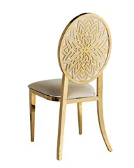 Paradise Pattern O Back Gold Chair