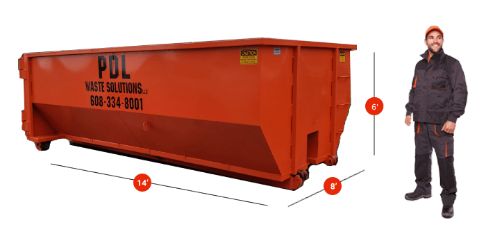 Rent a 21 yard roll-off dumpster