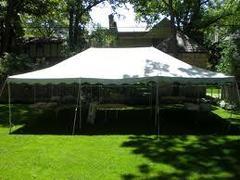 20 x 30 Pole Tent Package (Black Chairs)
