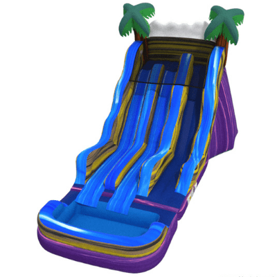 17ft Tropical Blast Dual Lane Dry Slide 17ft Tropical Blast Dual Lane Dry Slide