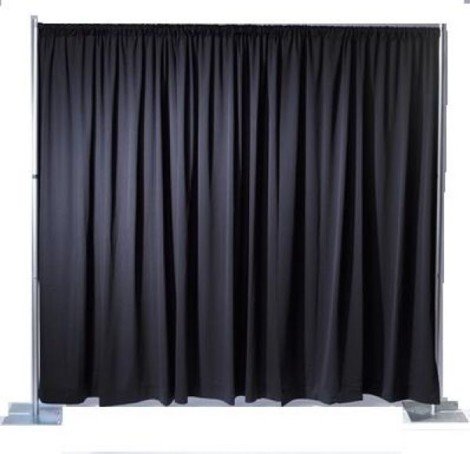 Black Pipe and Drape Backdrop (12’ x 10’) Black Pipe and Drape Backdrop (12’ x 10’)