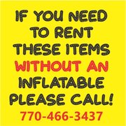 Rent WITHOUT Inflatable