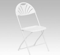 White Fan Back Chair