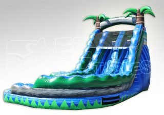 18ft Dual Lane Paradise Curve Wet-Dry Slide 18ft Dual Lane Paradise Curve Wet-Dry Slide
