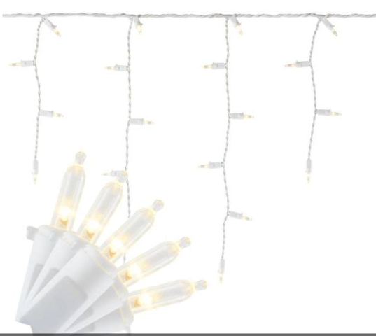 300-Light LED Smooth Mini Icicle Super Bright Constant On Warm White 300-Light LED Smooth Mini Icicle Super Bright Constant On Warm White