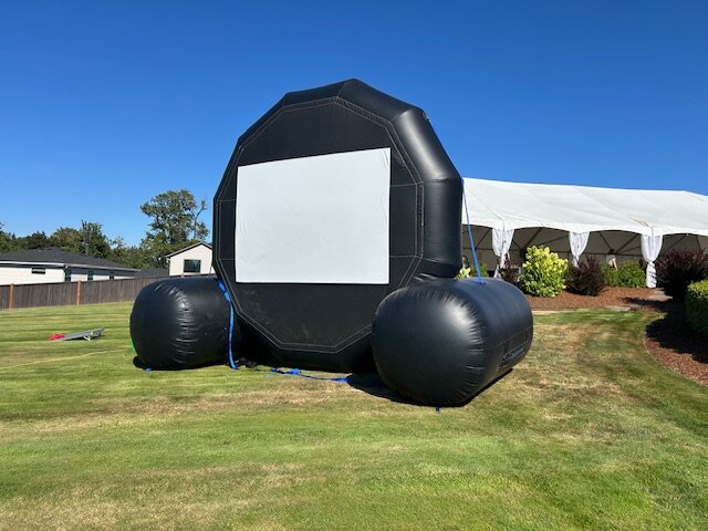 Outdoor Movie Screen with soccer dart Outdoor Movie Screen with soccer dart