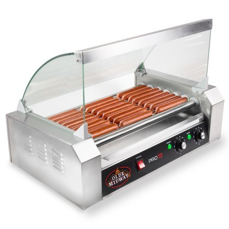 Hot Dog Roller Grill 18 hot dogs 900 Watt with Cover