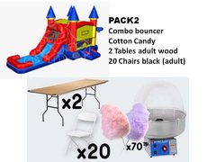 Castle Combo + Cotton Candy with 2 Tables + 20 Chairs (adult) Castle Combo + Cotton Candy with 2 Tables + 20 Chairs (adult)