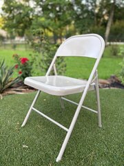 Beige Metal Folding Chairs