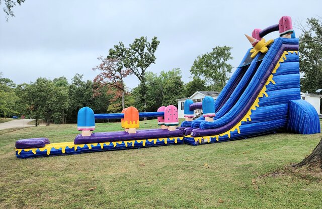 *New* 30 ft tall Ice Cream Scream with Slip N Slide and Inflated pool 