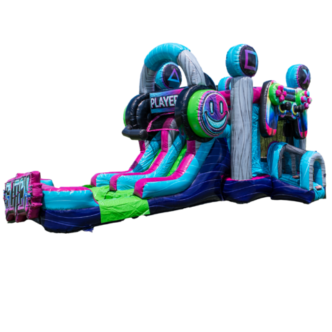 Glitch Bounce House with Dual Slide Glitch Bounce House with Dual Slide