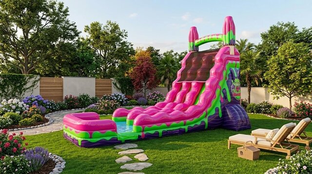 Sour Splash 18Ft Dual Lane Wet/Dry Slide Sour Splash 18Ft Dual Lane Wet/Dry Slide